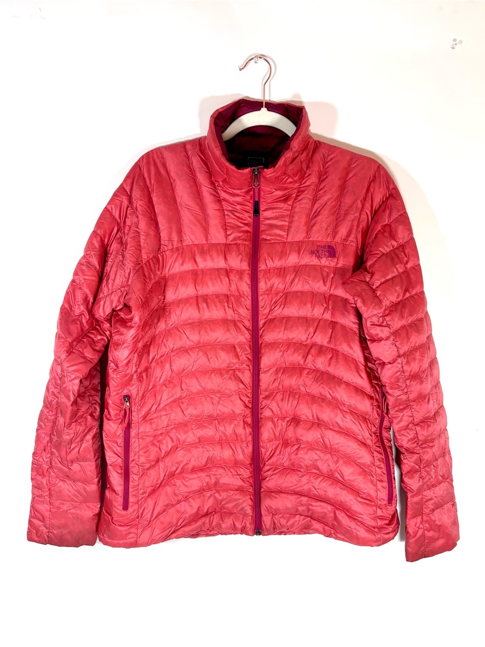 The North Face Pink Pertex Quantum Lightweight Down Jacket - Women's XL